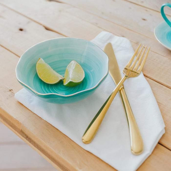 Салатник фарфоровый Доляна «Млечный путь», 400 мл, d=13,5 см, цвет бирюзовый Салатник фарфоровый Доляна «Млечный путь», 400 мл, d=13,5 см, цвет бирюзовый