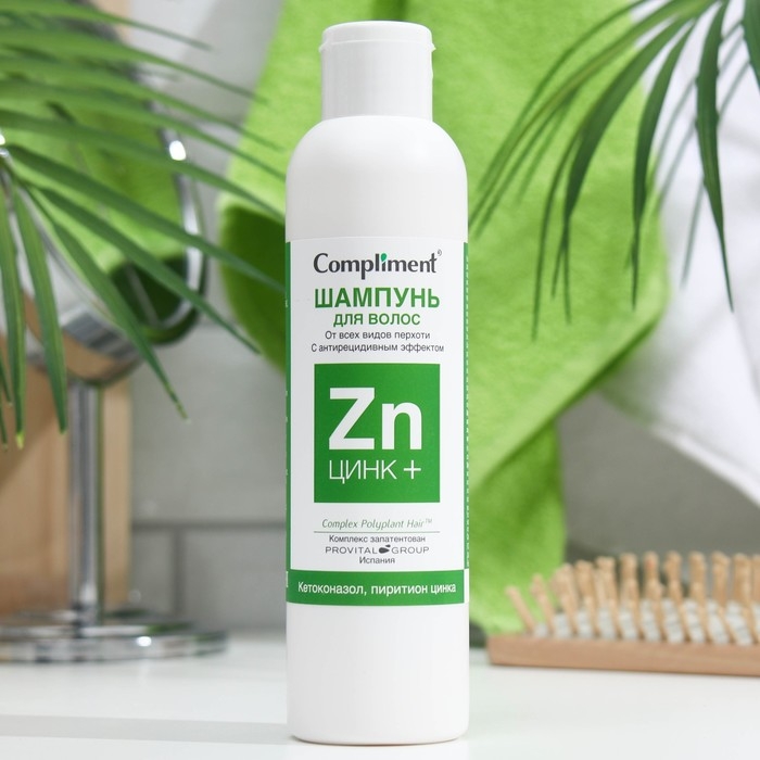 Шампунь Compliment &laquo;Цинк+&raquo;, от всех видов перхоти, 200 мл