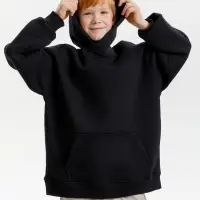 Худи детское оверсайз Junipero, черное, 10 лет