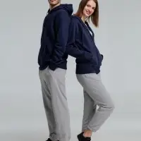 Толстовка на молнии с капюшоном унисекс King, темно-синяя, размер 3XL