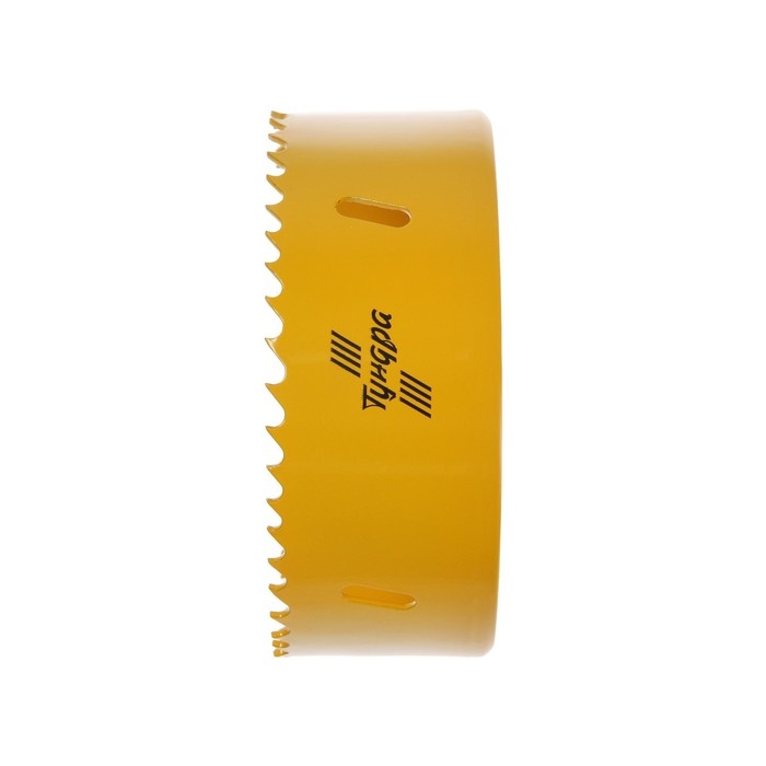 Коронка биметаллическая ТУНДРА, 114 мм, M16 с дополнительной фиксацией