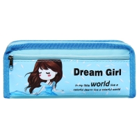 Пенал школьный на молнии Calligrata "Аниме", 2 отделения, голубой Пенал школьный на молнии Calligrata "Аниме", 2 отделения, голубой