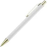 Ручка шариковая Lobby Soft Touch Gold, белая Ручка шариковая Lobby Soft Touch Gold, белая