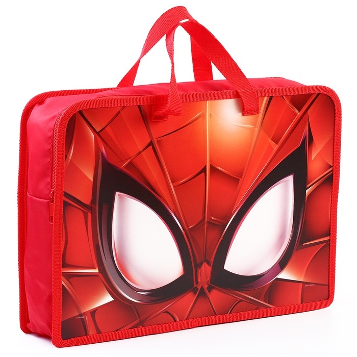 Папка пластиковая с ручками А4, на молнии, 80х330х240 мм, Человек-паук Папка пластиковая с ручками А4, на молнии, 80х330х240 мм, Человек-паук