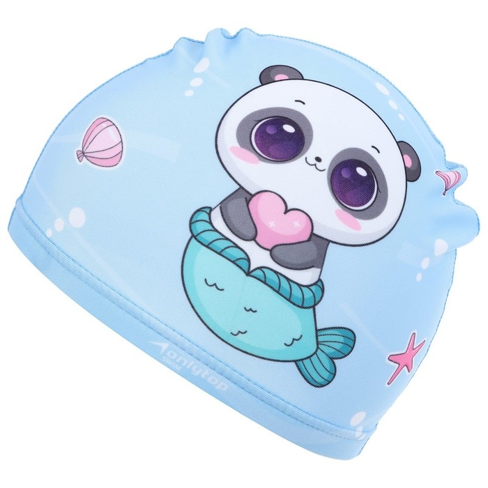 Шапочка для плавания детская ONLYTOP &laquo;Милота&raquo;, тканевая, обхват 46-52 см