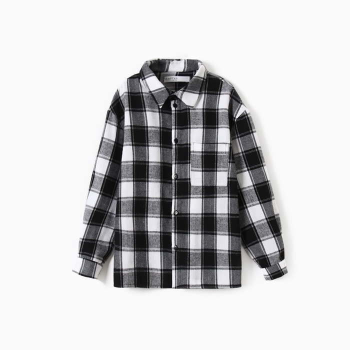 Рубашка для мальчика в клетку KAFTAN, р. 32 (110-116 см)