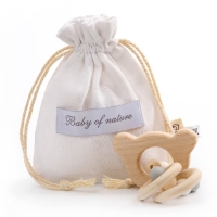 Прорезыватель деревянный для зубов &laquo;Мишка&raquo;, с силиконовыми элементами, Крошка Я