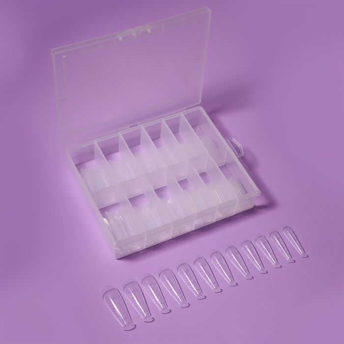 Верхние формы для наращивания, набор 120 шт, форма балерина, прозрачные Верхние формы для наращивания, набор 120 шт, форма балерина, прозрачные