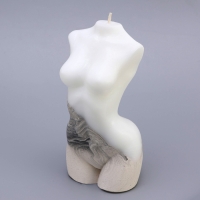 Свеча фигурная с бетоном "Женский силуэт", 15х7 см, белая Свеча фигурная с бетоном "Женский силуэт", 15х7 см, белая