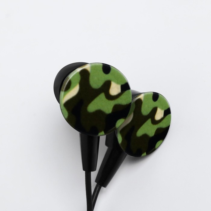 Наушники вакуумные в пакете &laquo;Настоящий герой&raquo;, с микрофоном, 1,2 м, 10 х 15 см