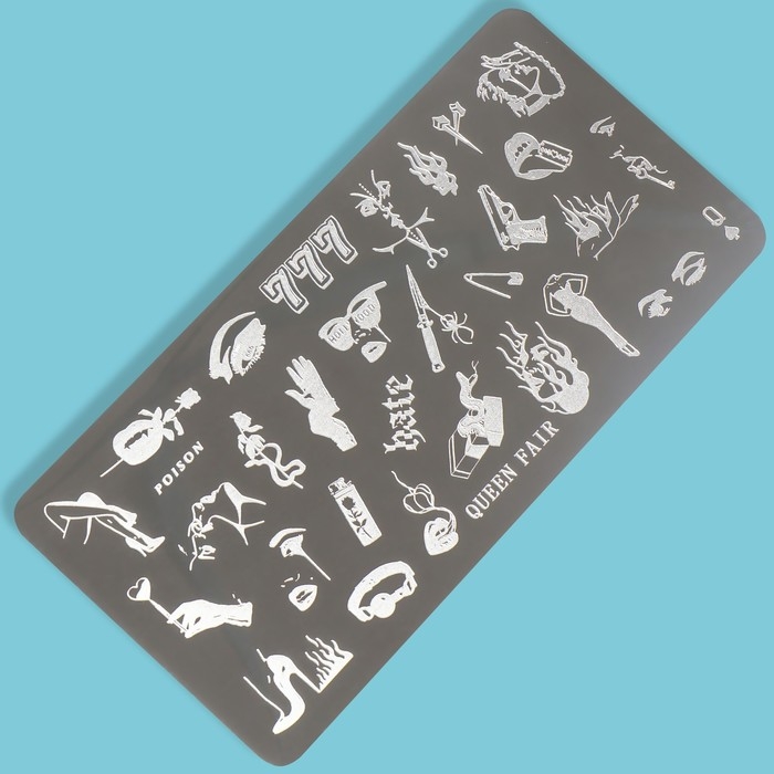 Диск для стемпинга металлический &laquo;Стильный LOOK&raquo;, 12 &times; 6 см