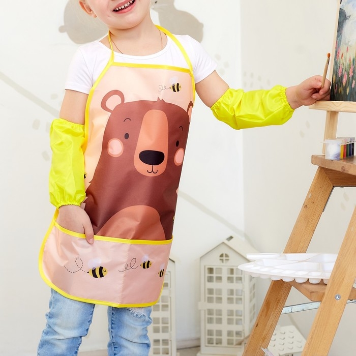 Фартук детский с нарукавниками Этель &laquo;Мишка&raquo;, 49 х 39 см