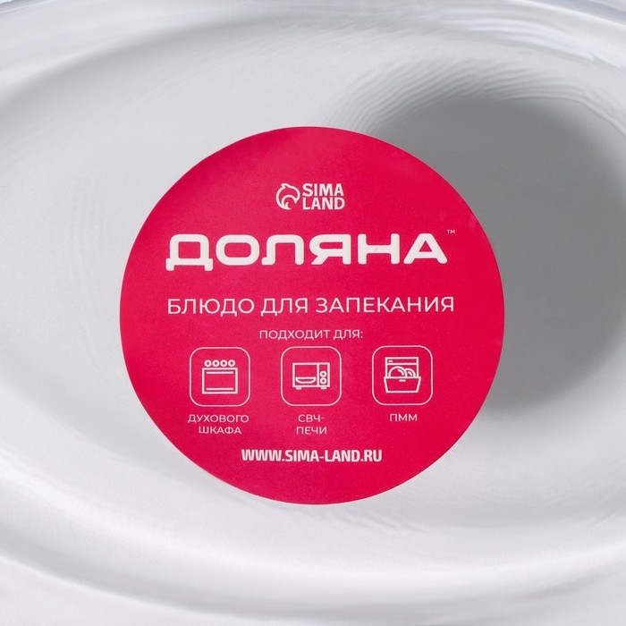 Форма для запекания из жаропрочного стекла Доляна &laquo;Лазанья&raquo;, 700 мл, 20,5&times;13,6&times;4,5 см