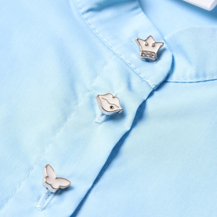 Платье для девочки MINAKU: Cotton collection цвет голубой, р-р 122 Платье для девочки MINAKU: Cotton collection цвет голубой, р-р 122