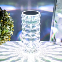 Настольная лампа с ПДУ "Призма" LED RGB сенсорная АКБ 8х8х18 см RISALUX