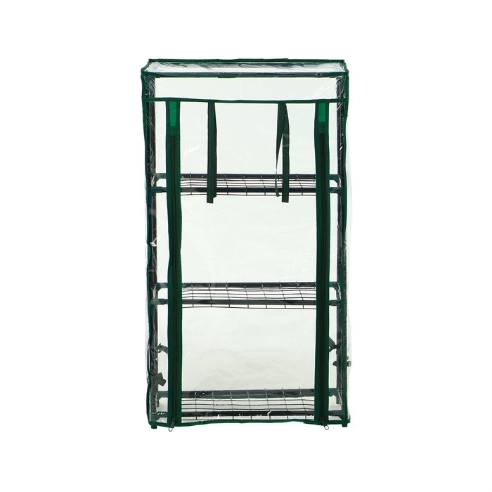 Парник-стеллаж, 3 полки, 80 &times; 24 &times; 46 см, металлический каркас d = 12 мм, чехол плёнка 80 мкм, Greengo