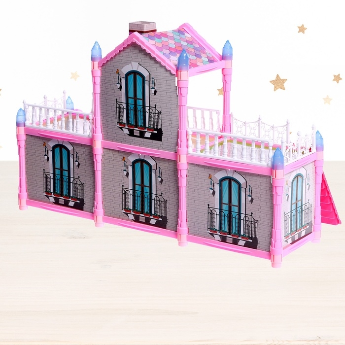 Дом для кукол &laquo;Сказочная жизнь на вилле&raquo; с куклой, питомцами и аксессуарами, светится в темноте