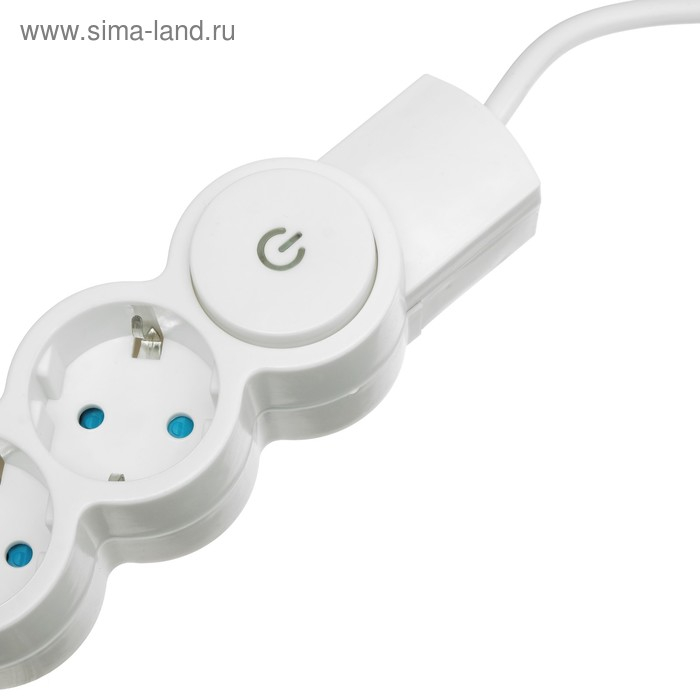 Удлинитель Duwi, 3 розетки, 2 м, 10 А, 2200 Вт, ПВС 3х0.75 мм2, с з/к, с выключателем, белый Удлинитель Duwi, 3 розетки, 2 м, 10 А, 2200 Вт, ПВС 3х0.75 мм2, с з/к, с выключателем, белый