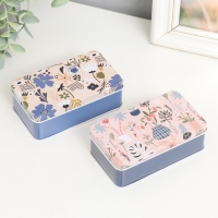 Шкатулка металл прямоугольная "Цветочная полянка" МИКС 4х11,5х6,5 см Шкатулка металл прямоугольная "Цветочная полянка" МИКС 4х11,5х6,5 см