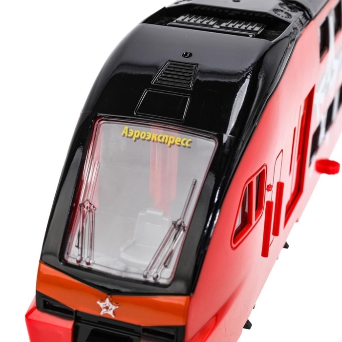 Модель локомотива поезда «Аэроэкспресс», свет, звук, 30 см, инерция Модель локомотива поезда «Аэроэкспресс», свет, звук, 30 см, инерция