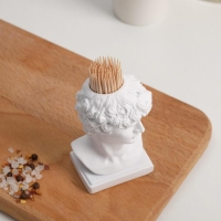 Подставка для зубочисток &laquo;Давид&raquo;, белая, 5х5х9 см