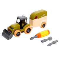 Конструктор винтовой «Трактор с коневозкой», с отвёрткой, и аксессуарами Конструктор винтовой «Трактор с коневозкой», с отвёрткой, и аксессуарами