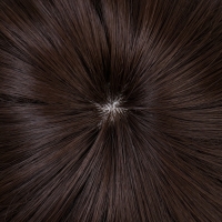 Парик искусственный, с чёлкой, каре, имитация кожи, 16 см, 160 гр, цвет каштановый