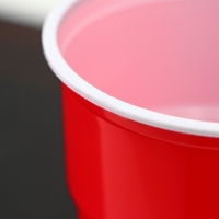 Стаканы пластиковые одноразовые &laquo;Факел Экстра&raquo;, 500 мл, в наборе 10 шт, цвет красно-белый