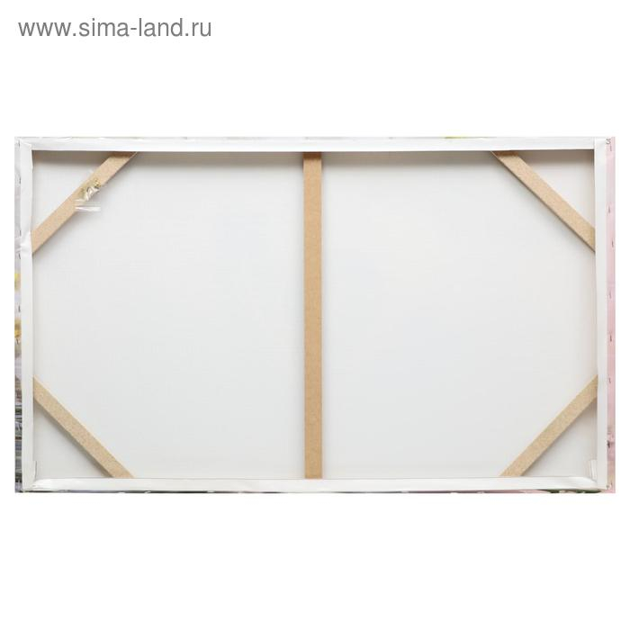 Картина на холсте "Лебеди в цветах" 60*100 см