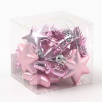 Ёлочные игрушки новогодние &laquo;Новый год: Звёздочки&raquo;, цвет розовый МИКС