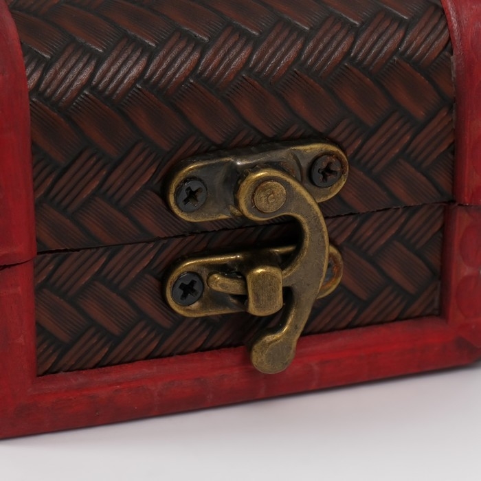 Шкатулка дерево сундучок Шкатулка дерево сундучок "Плетёнка " 6х5х8 см