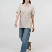 Рубашка поло унисекс Pacific, бежевая (льняная), размер XL Рубашка поло унисекс Pacific, бежевая (льняная), размер XL