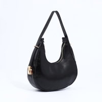 Сумка-багет на молнии, цвет чёрный