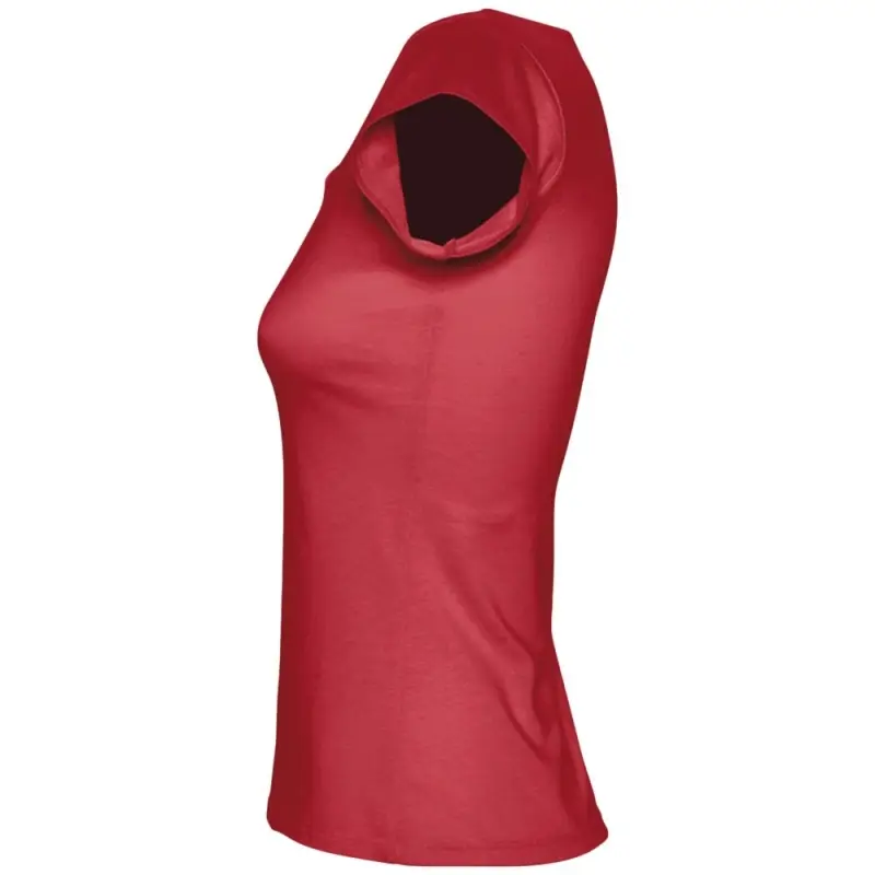 Футболка женская с глубоким вырезом MELROSE 150 красная, размер S