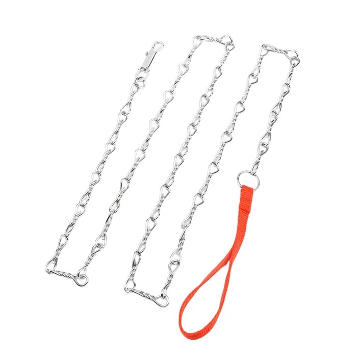 Поводок металлический витой с нейлоновой ручкой, 180 см х 2,5 мм