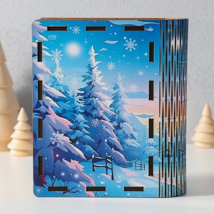 Новогодняя копилка-шкатулка Новогодняя копилка-шкатулка "Верь в чудо" 14х12х5 см