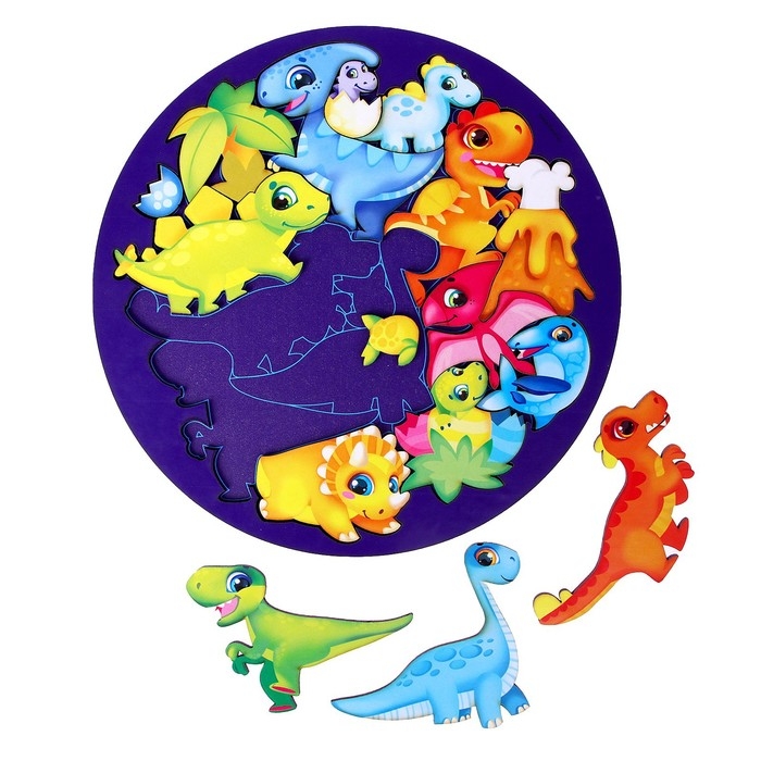 Головоломка &laquo;&lrm;Дино&raquo;&lrm;, контур подсказка