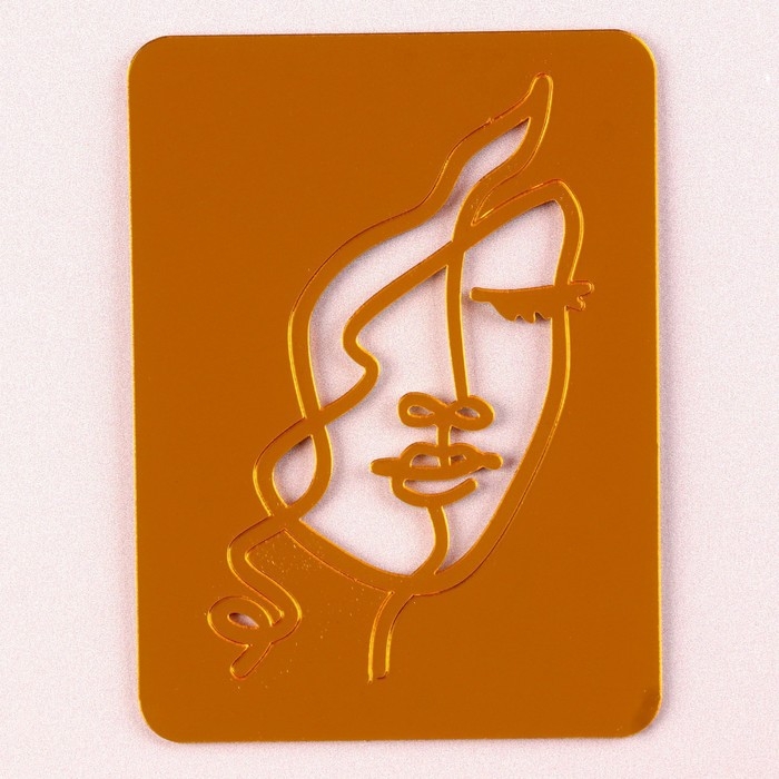 Набор топперов &laquo;Девушка с кудрями&raquo;, цвет золото