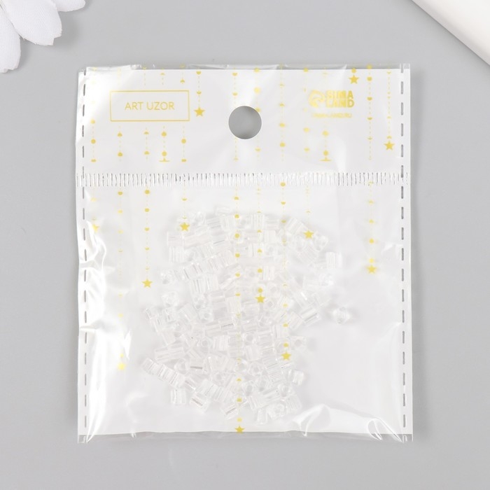 Бисер стекло 6/0 Бисер стекло 6/0 "Кубик. Прозрачный" 10 гр