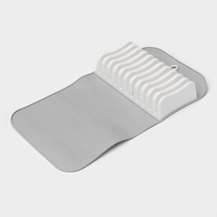 Подставка для ножей Griten, 37,5&times;20&times;5 см, цвет серый