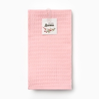 Набор кух.полотенец "Доляна" роз, сер,бел. 35х60см-3шт., 100% хл, вафля, 220 гр/м2