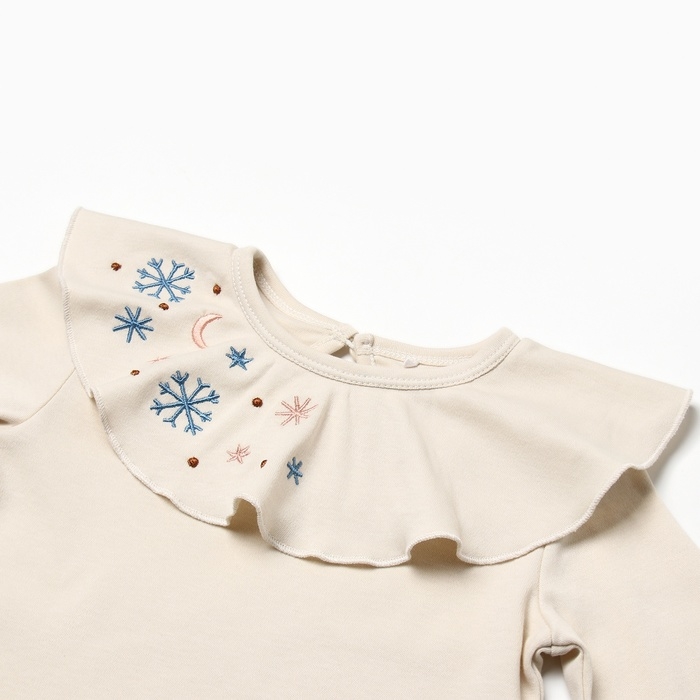 Кофточка с вышивкой  Крошка Я "Новогодние игрушки", рост 74-80 см