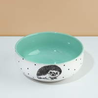 Глубокая тарелка керамическая &laquo;Ёжик&raquo;, 14.5 см, 550 мл