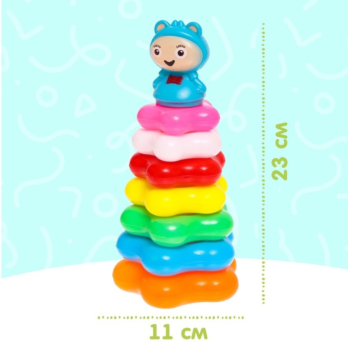 Пирамидка &laquo;Карапуз&raquo;, 7 колец