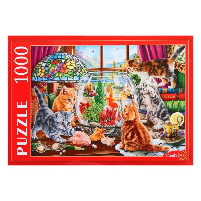 Пазл &laquo;Котята у аквариума&raquo;, 1000 элементов