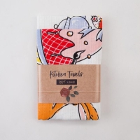 Набор кухонных полотенец Доляна «Пасхальные зайчики», 35х60см-2 шт, 100% хл, вафля 160 г/м2 Набор кухонных полотенец Доляна «Пасхальные зайчики», 35х60см-2 шт, 100% хл, вафля 160 г/м2