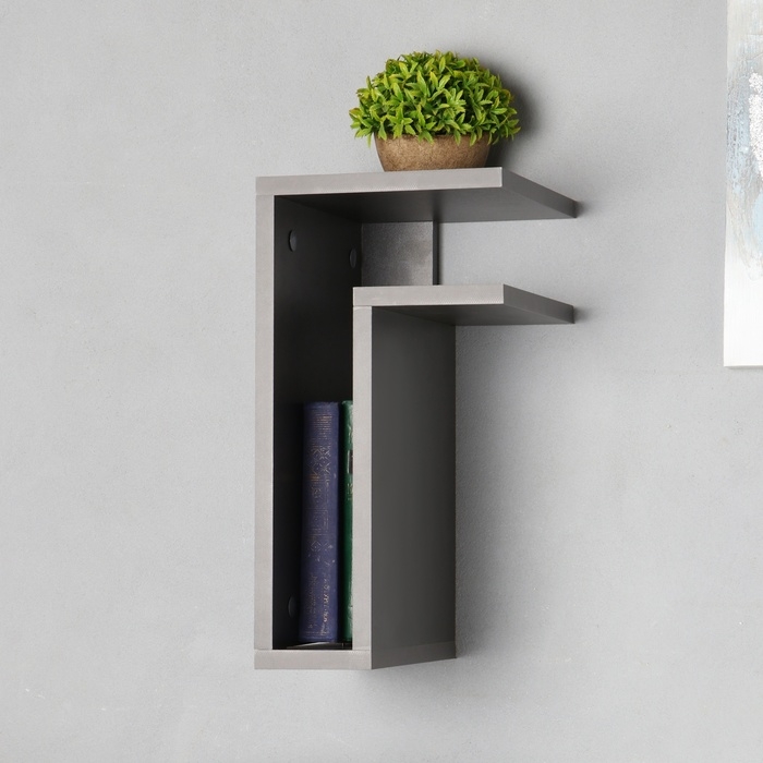 Тумба прикроватная подвесная 412*210*250 Серый графит