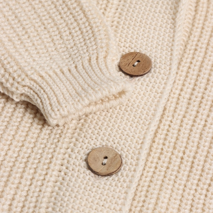 Кардиган вязаный с капюшоном SL Home, р.74-80 см, молочный Кардиган вязаный с капюшоном SL Home, р.74-80 см, молочный