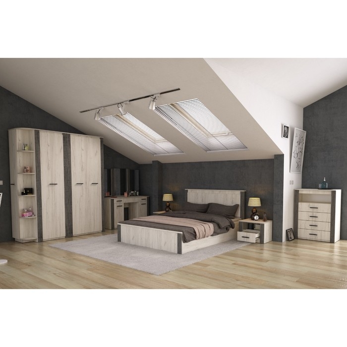 Комод "Лабиринт", 800х435х1030 4 ящ. 800, Крафт Светлый, Серый Шпат