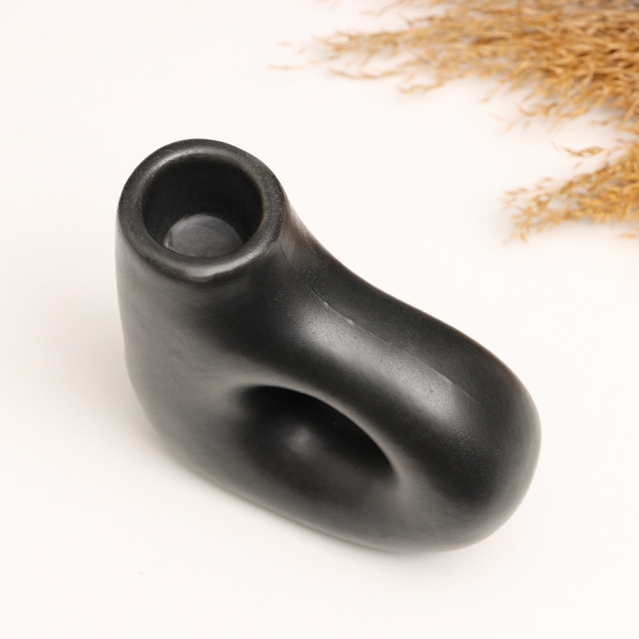 Подсвечник Подсвечник "Брэй" черный глянец, 10х4х10см